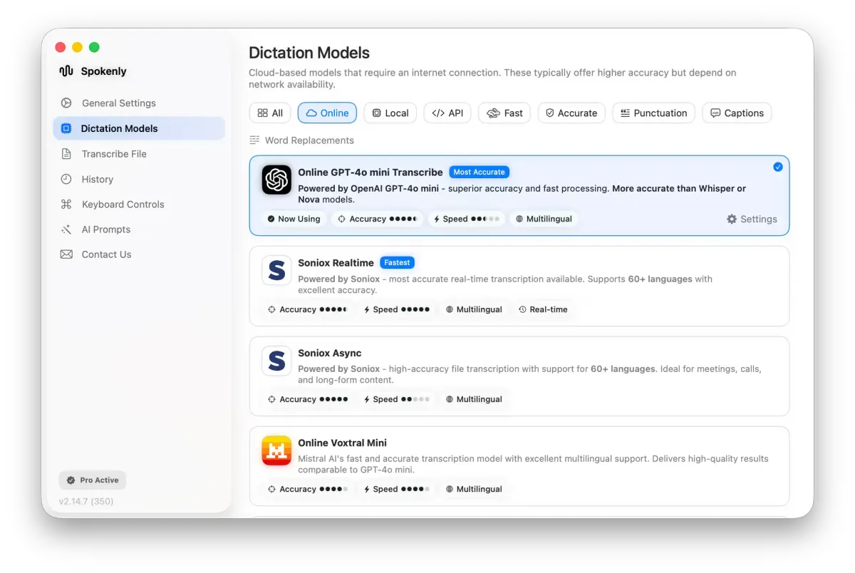 Spokenly - транскрибация голоса в текст на Mac